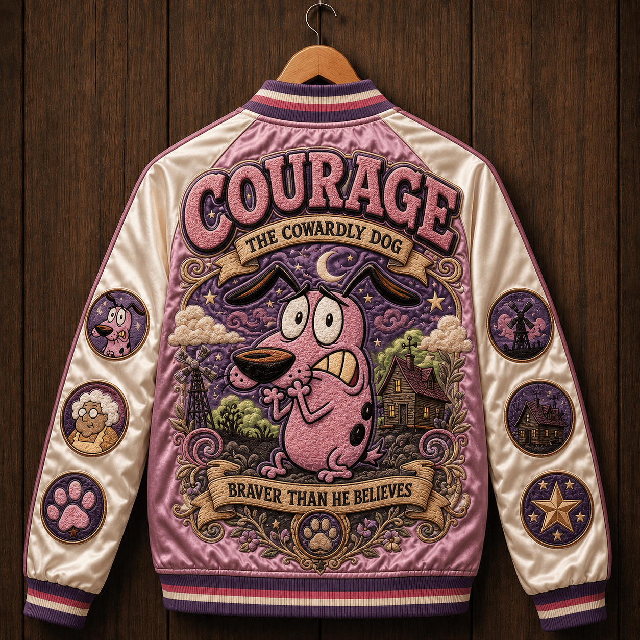 PREMIUM CTCD SATIN BASEBALL JACKET NTNA