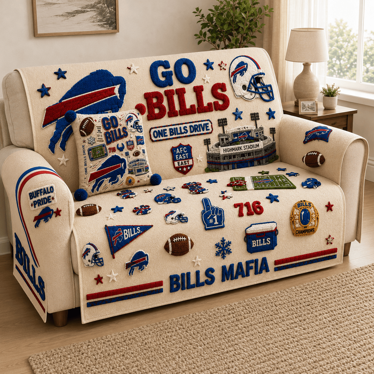 BFBL Tufted Sofa Cover & Pillow Set DNBN