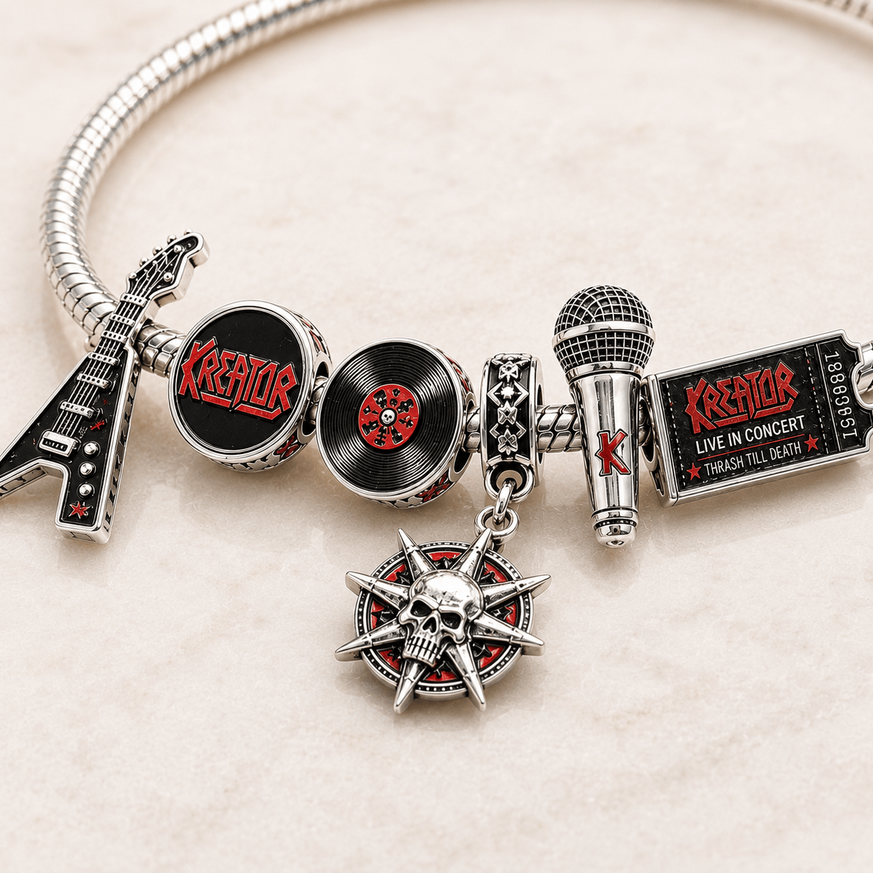 KRET Silver Charm Bracelet Set PTT