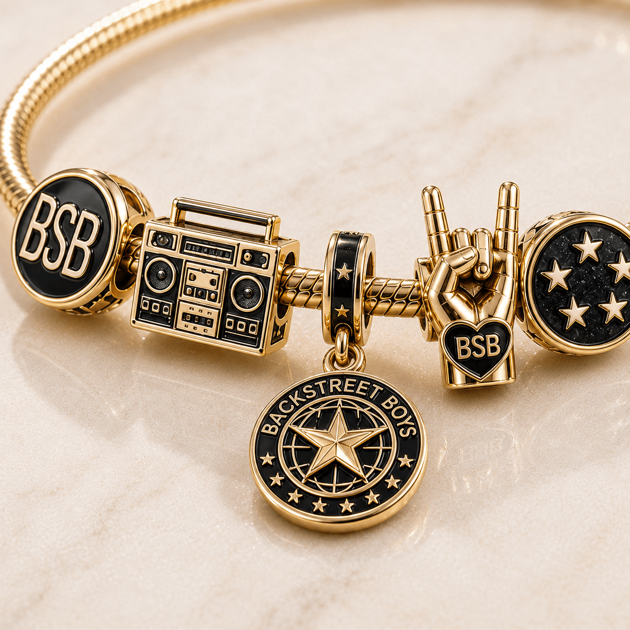 BSBS Gold Charm Bracelet Set PTT