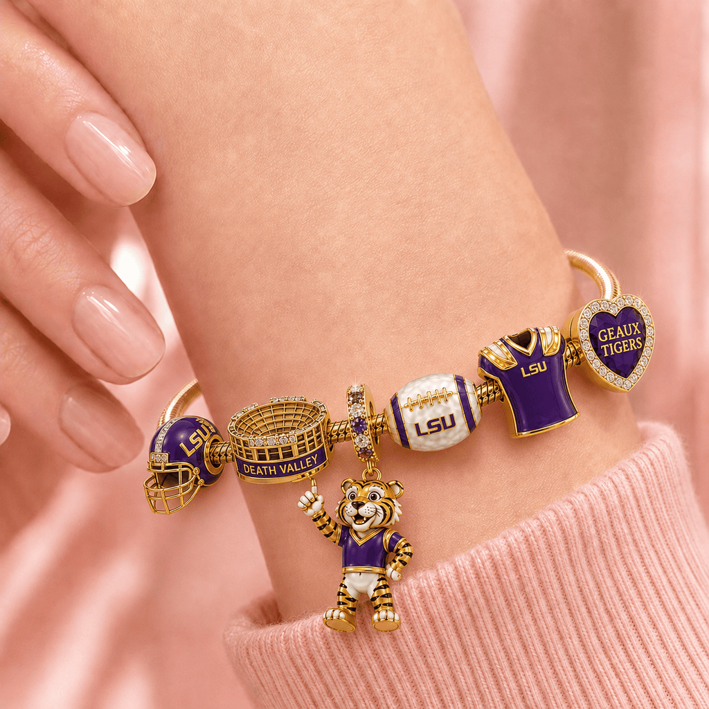 LSUT Gold Charm Bracelet Set TMH