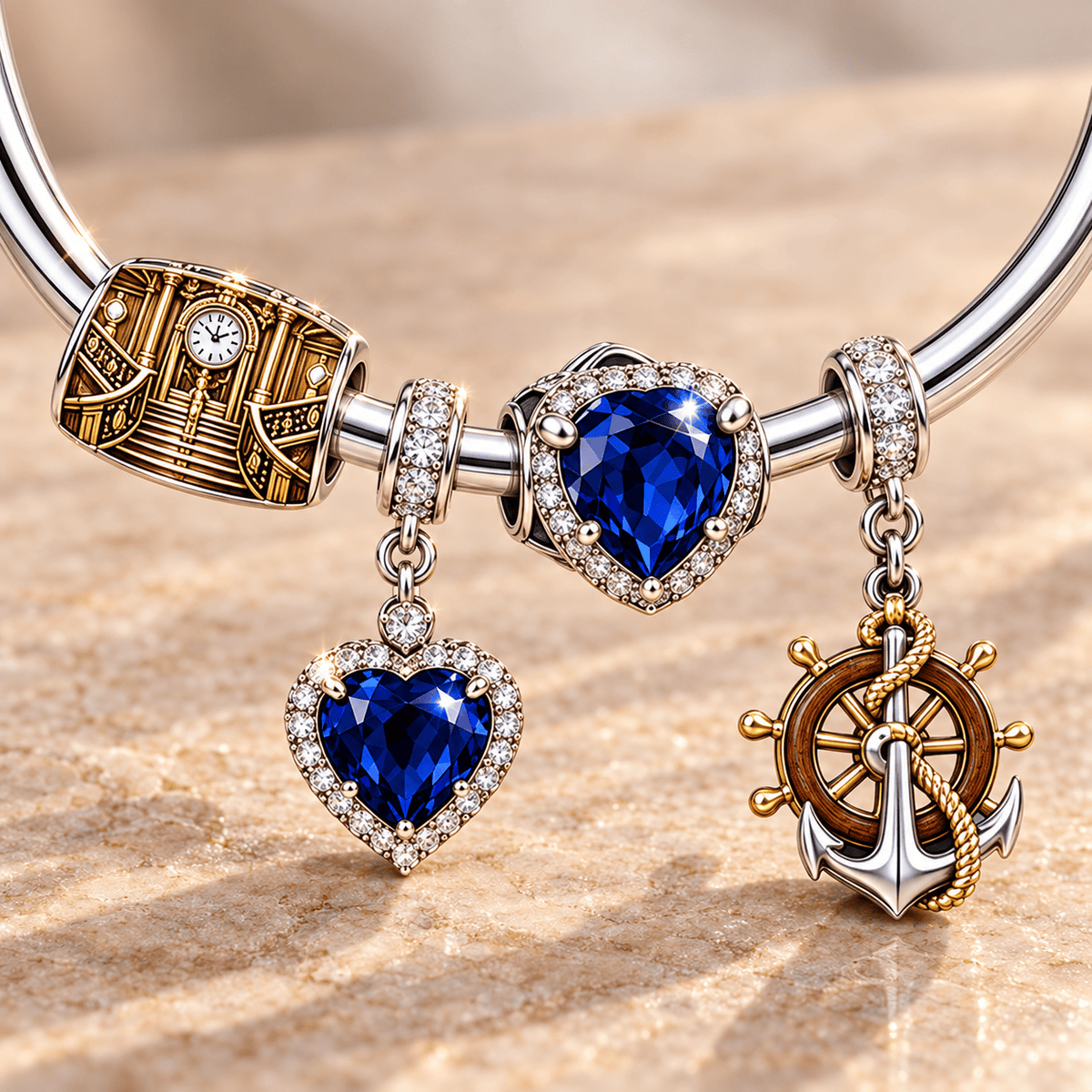 TTN Silver Charm Bracelet Set TMH