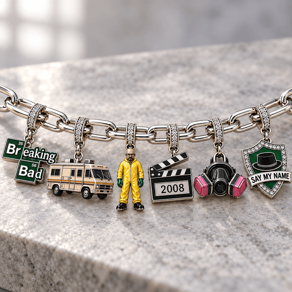 BRB Silver Charm Bracelet Set NTVA
