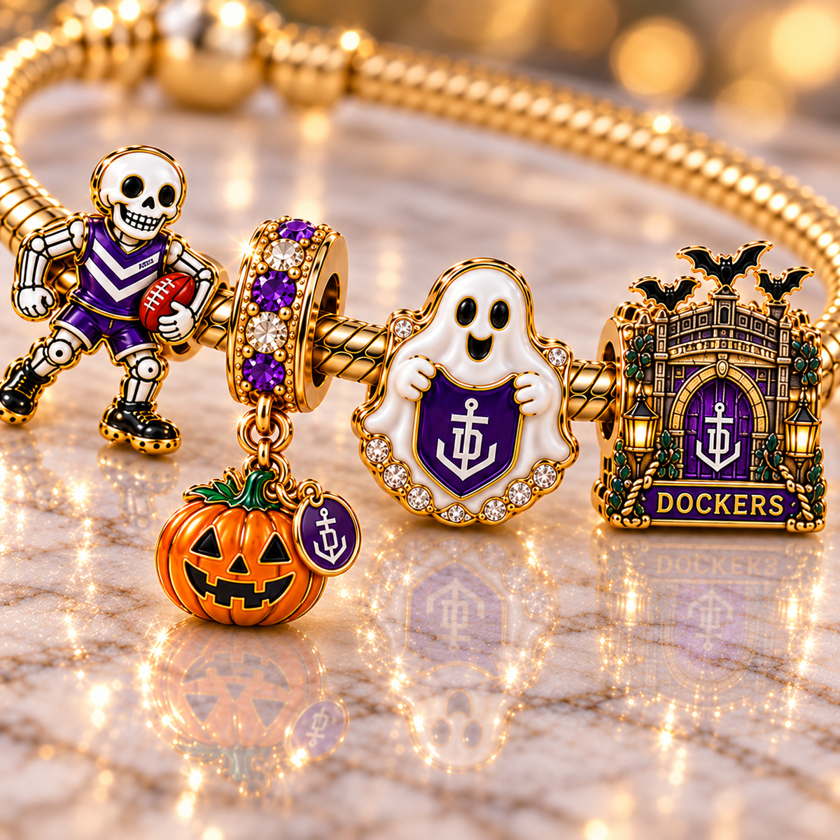 FRMT Gold Charm Bracelet Set NHVH