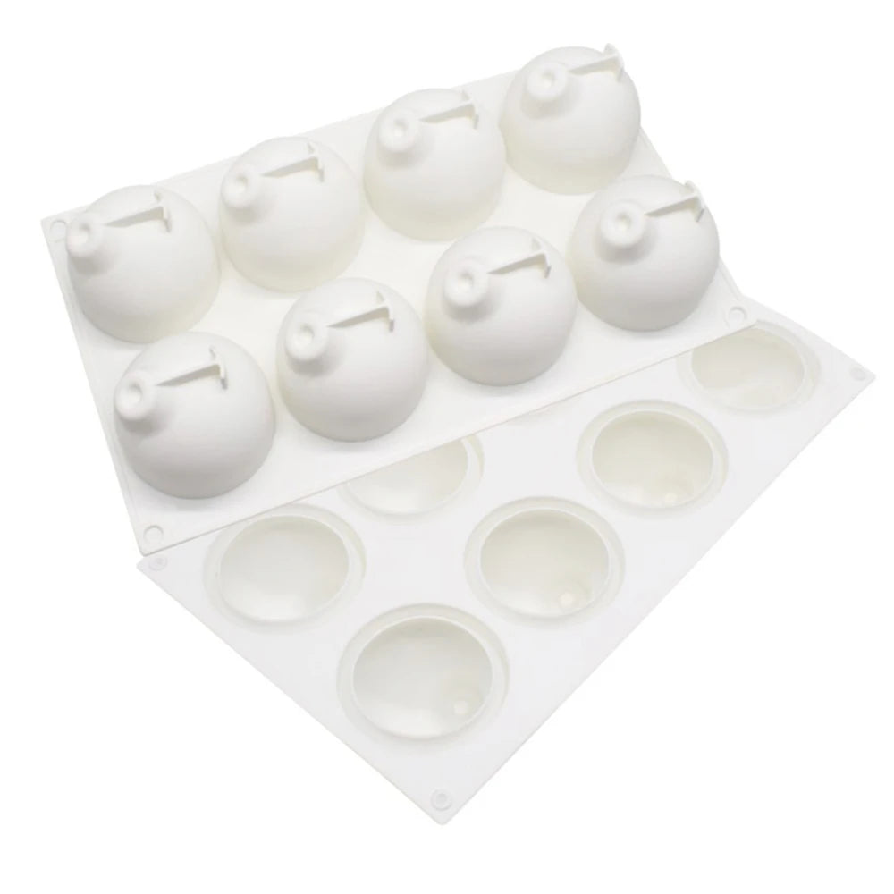 8 Cavity Bomb Shape Silicone Mousse Cake Mould Bomb Mousse Mold Dessert Cake Tray Cake Decoration Tools Cake Tools